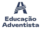 Logo da Educação Adventista com um símbolo em formato de letra A e a escrita “Educação Adventista” em destaque sobre fundo branco.