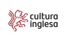 Logo “Cultura Inglesa” com um leão estilizado em vermelho e o texto Cultura Inglesa em preto, em fundo branco.